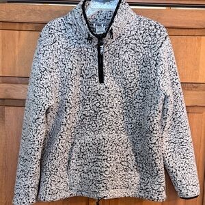 VS PINK Black and White Sherpa Sweater